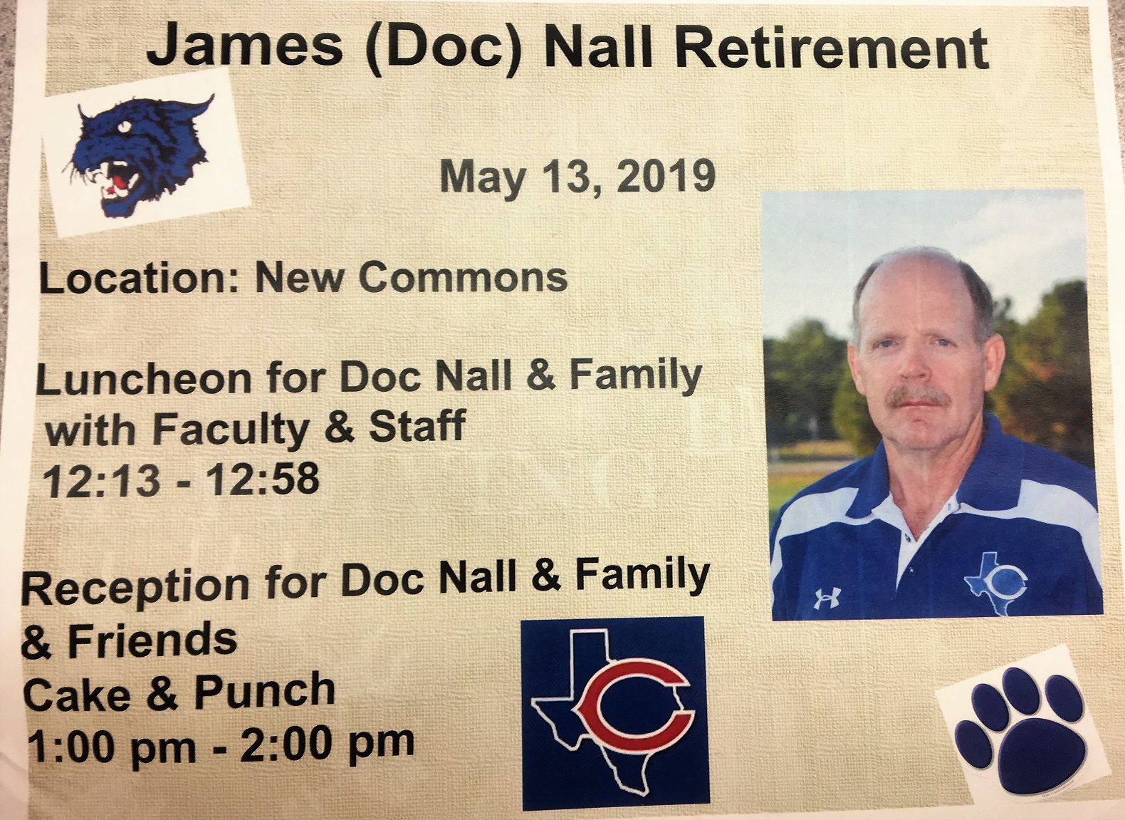 James Nall Retirement Reception Today